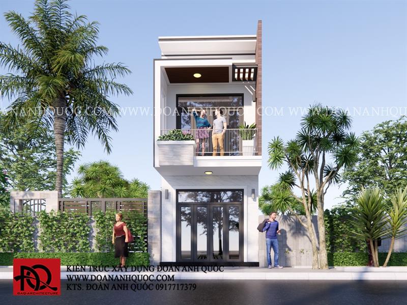 Thiết kế nhà Phan Thiết, Xây nhà trọn gói Phan Thiết, Thi công nhà trọn gói Phan Thiết, Thiết kế Thi công nội thất Phan Thiết Bình Thuận, Công ty Xây dựng Bình Thuận, Thiết kế nhà Bình Thuận, Xây nhà trọn gói Bình Thuận. Thiết kế Phan Thiết nhà phố hiện đại 2 tầng 4x13m_ MS32